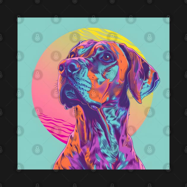 Retro Rhodesian Ridgeback: Pastel Pup Revival by NatashaCuteShop