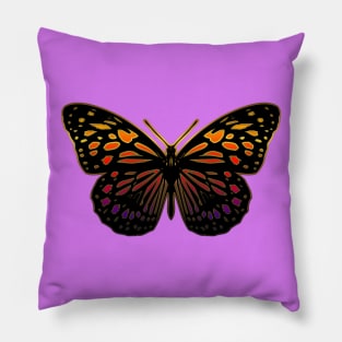 black batterfly Pillow