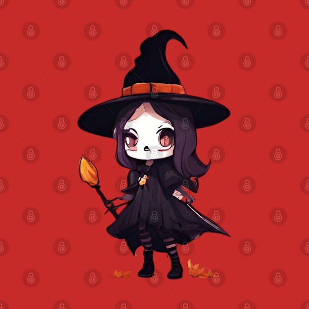 Witchcraft horror anime characters Chibi style +Halloween horror by Whisky1111