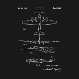 Bombing Airplane White Patent T-Shirt