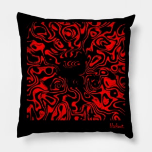 Vector Elemental Red in a Box by Blackout Design Pillow