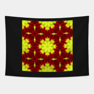 Red Yellow Chysanthemum Pattern Number 8 Tapestry