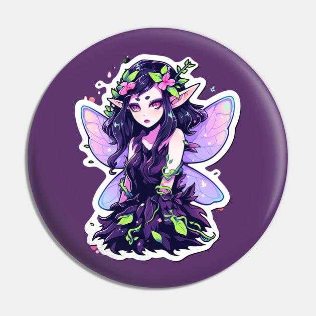 Pastel Goth Evil Fairy Pin by DarkSideRunners