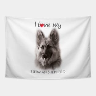 I love my German Shepherd Tapestry