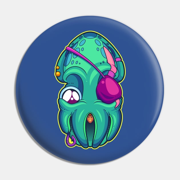 Captain Calamari Pin by ArtisticDyslexia