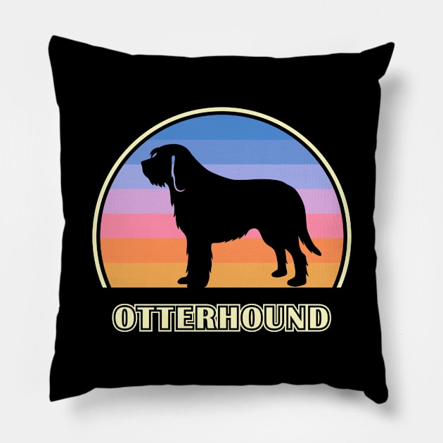 Otterhound Vintage Sunset Dog Pillow by millersye