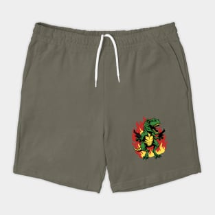 Mad T Rex On Fire Shorts