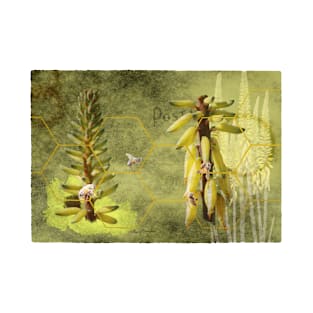 Bees on Yucca Plants Mixed Media T-Shirt