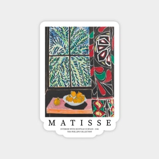 Henri Matisse Exhibition Poster, Matisse Interior With Egyptian Curtain 1948 Painting, Men Women Gift Magnet