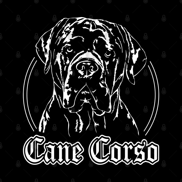 Cane Corso Italiano dog portrait by wilsigns