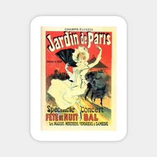 JARDIN DE PARIS French Concert Theatre Advertisement Lithograph Art by Jules Cheret Magnet