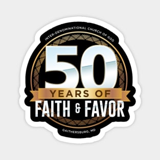 ICOG 50th Faith & Favor tshirt Magnet