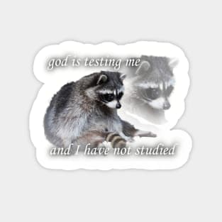 god is testing me Magnet