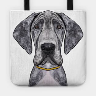 Cute Great Dane Drawing Tote