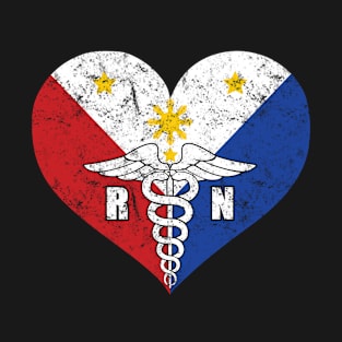 Filipino Registered RN Nurse Flag Love T-Shirt