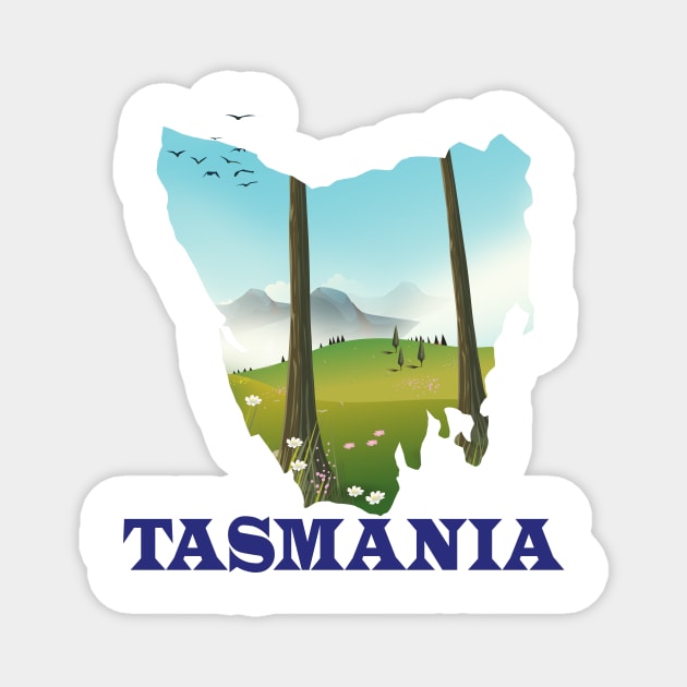 Tasmania Map Magnet by nickemporium1