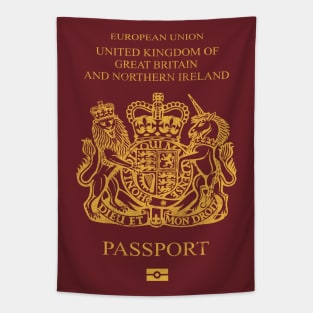 UK Passport - Vintage Style Design (Classic Version) Tapestry