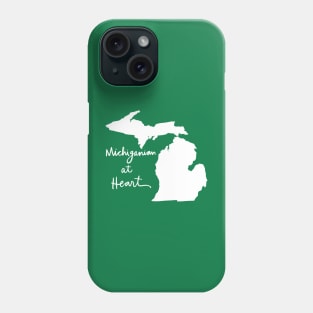 Michiganian At Heart: Michigan State Pride Calligraphy Phone Case