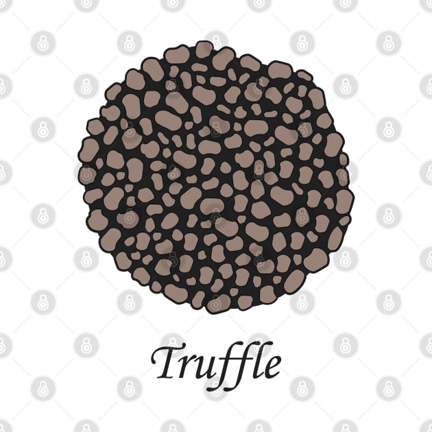 Truffle mushroom illustration . Black truffle Luxury Foodie style. by Stefan Balaz Design