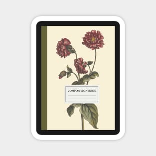 Aesthetic Vintage Floral Composition Book Magnet