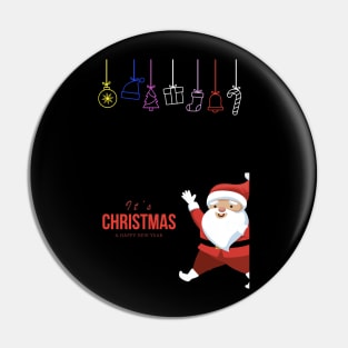 It's Christmas and happy New Year Pin