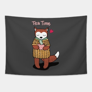 Tea time for the fox Tapestry