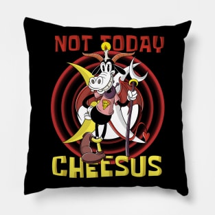 Not Today Cheesus Belzebuth or Beelzebub Baphomet friend Pillow