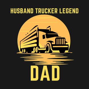 Husband trucker dad legend T-Shirt