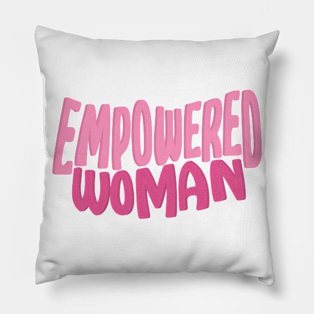 Empowered Woman Pillow by Emily Zigo