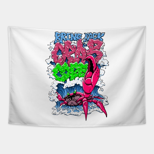 Bring Back Crabcore Tapestry by mattleckie