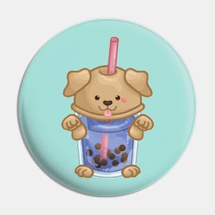 Doggie Bubble Tea Pin