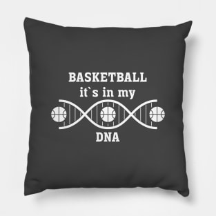 A simple black t-shirt with a basketball. Monochrome inscription for basketball. The inscription makes it clear the love for basketball. Pillow