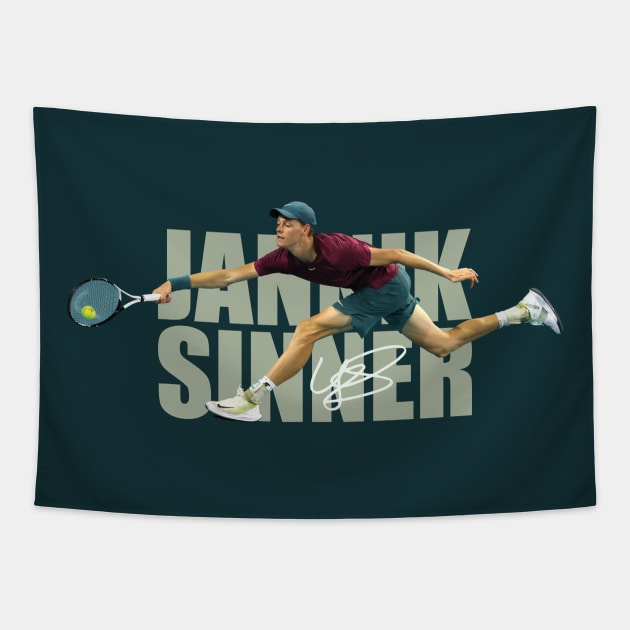 Jannik Sinner Tapestry by Nagorniak