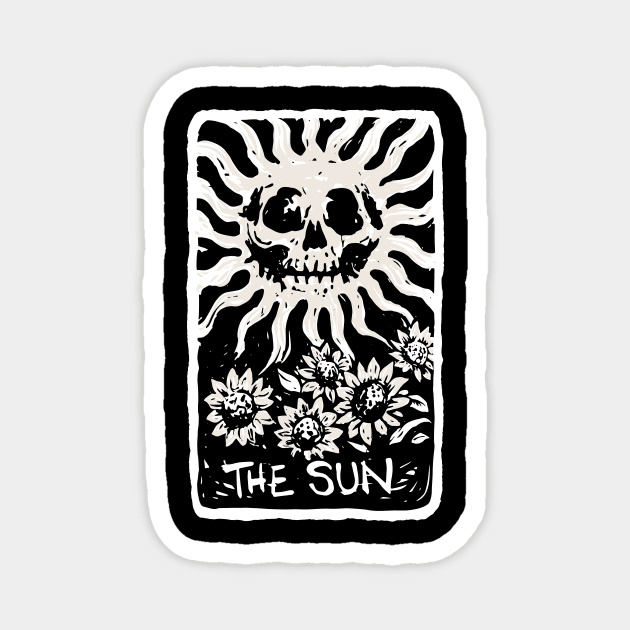 The Sun Skeleton Skull Tarot Card Magnet by star trek fanart and more