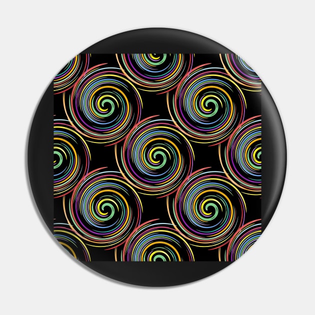 Repeating Spiral Pattern on Black Background Pin by dianecmcac