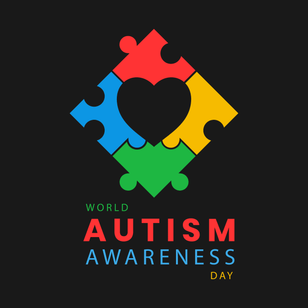 World autism - Awareness day - Puzzle - Heart by Meow Meow Cat