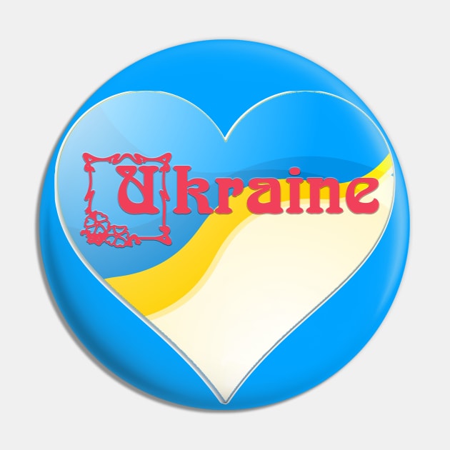 Ukraine heart Pin by tashashimaa