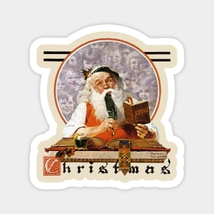 Norman Rockwell Santa Clause Expense Book Magnet