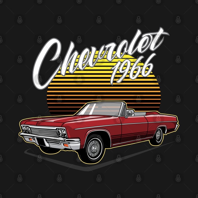 Chevrolet Impala 1966 Classic Car T-Shirt by Gopict.art