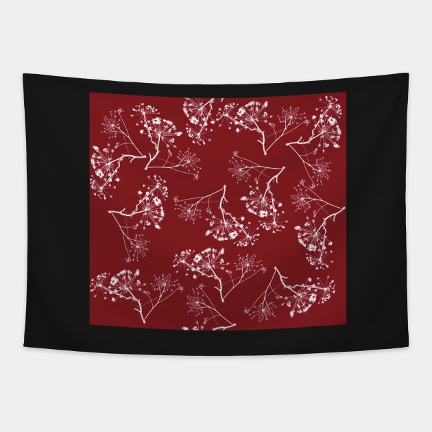 winter stalks and umbels Tapestry by kobyakov