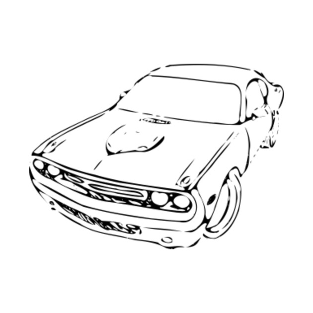 Limited Edition Exclusive Muscle Car Sketch Muscle Car Sketch