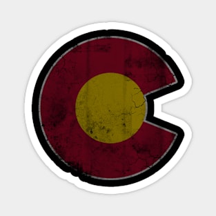 Retro Colorado Flag C Magnet