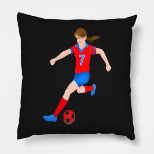 GIRL SOCCER PLAYER Pillow