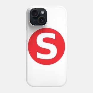 Letter S Big Red Dot Letters & Numbers Phone Case