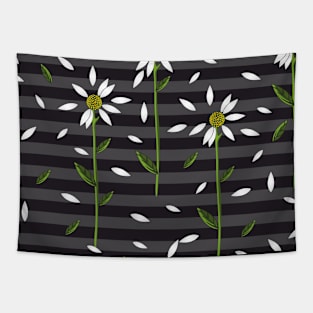Daisy pattern with grey lines Tapestry