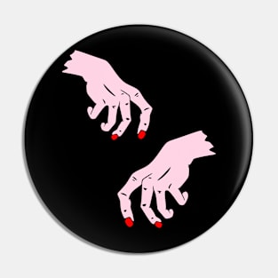 Pink Zombie Hands Pin