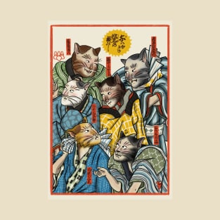 Ukiyo-e Cats T-Shirt