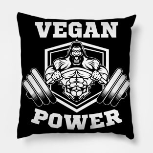 Vegan Power Lifter Gorilla Gift Pillow