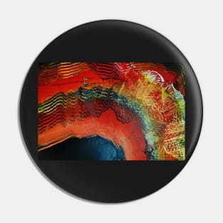 Red gold black abstract paintng Pin