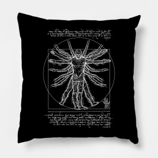 Vitruvian 001 White Pillow